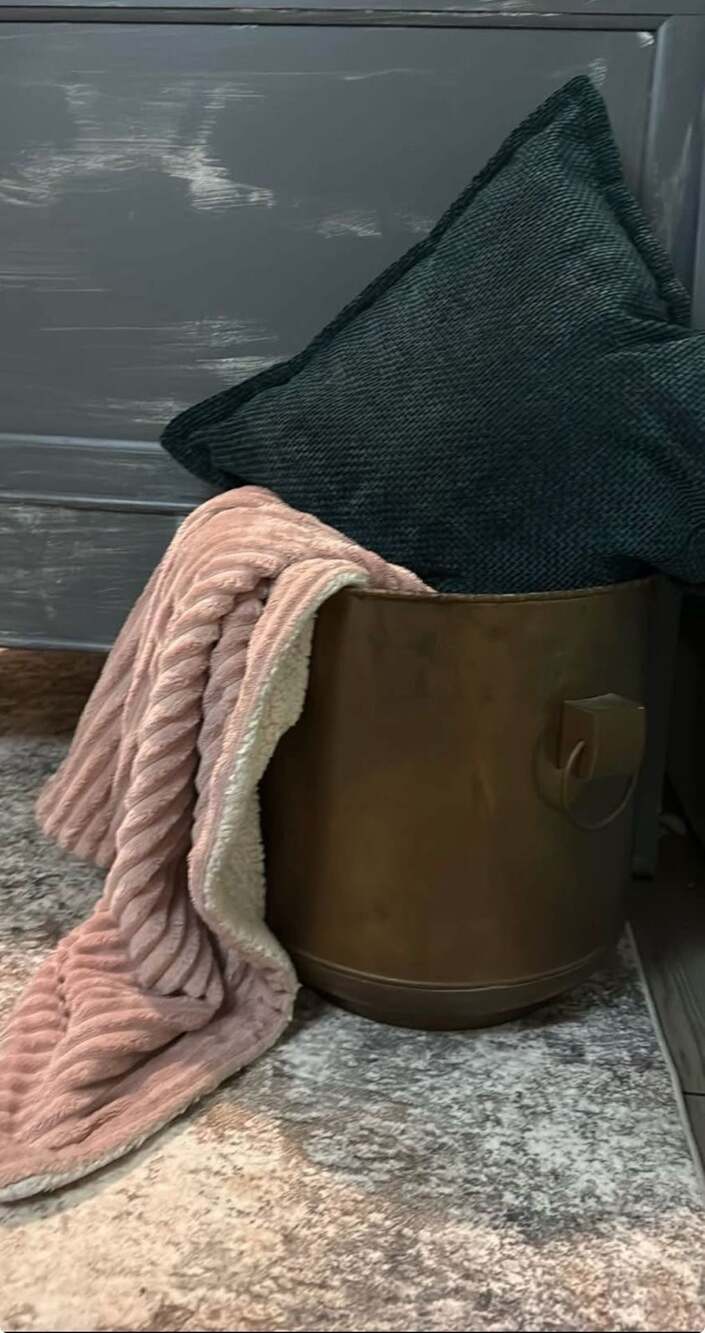 Vintage Regency Brass Medallion Planter